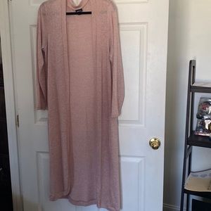 Blush colored duster sweater